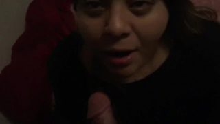 Latina bbw sucks sick after work