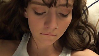 Sweet Serena Hill sucks and takes a huge dick in her twat