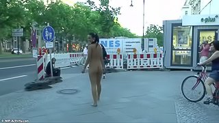 Crazy Babe Nicole Naked On Public Streets