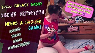 Your Gamer Girlfriend Slob Makes a Deal With You! Teen facesitting farts edging post orgasm torture