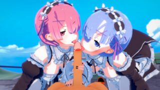 Re Zero: THREESOME with Rem and Ram (3D Hentai)