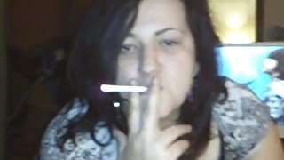 Smoking fetish slut sucks cock on skyprivate pov for cigarette money.