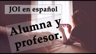 Alumna y profesor. JOI voz española con SORPRESA ANAL.