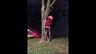 Femboy Cheerleader Hanging Wedgie