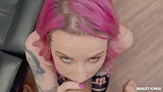 Lady Lazarus And Dwayne Foxxx - Haired Bitch With Tattoos Gets Screwed In The Office