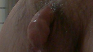 Belly Button Torture and Getting Dick Hard in Shower, Closeups