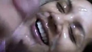 dirty talking laughing girlfriend gets a big facial