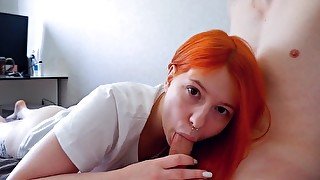 Cum In The Mouth Of A Cute Redhead