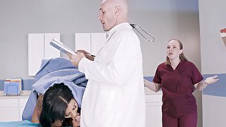 Nurse catches Mary Jean deepthroating doctor Johnny Sins