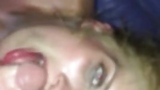 Dirty slag gets fucked and facial