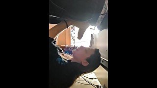 Helping Daddy work! Quick Blowjob!