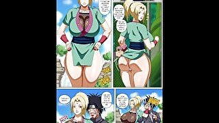 NARUTO - LADY TSUNADE BECOMES THE BITCH OF HER BODYGUARDS - HD