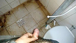 huge piss in public bathroom