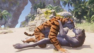 Wild Life / Lesbian Furrie Porn Tiger and Wolf Girl