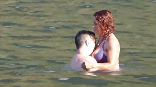 Amateur couple playing at beach - Madeira Island - Seixal