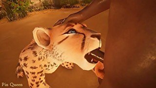 Hunter did not return cheetah to zoo, instead he passionately fucked her Wild Life