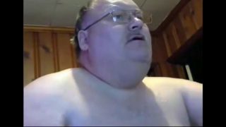 Grandpa cum on cam