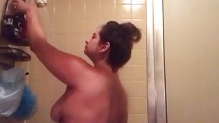 Showering my big titties part 2