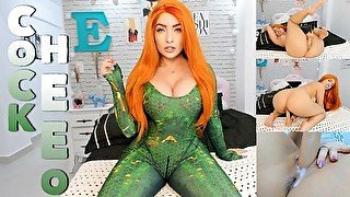 Cosplay porn MERA - COCK HERO - Teasing, Blowjob, Masturbation, Fucking with dildo - Creampie