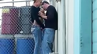 Busty Blonde Sucks Cock and Gets Fucked In Public