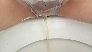 Gold piss through my cute panties