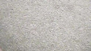 Pissing deep into the carpet while sitting