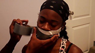 Ebony Gagged