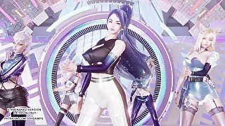 [MMD] BLACKPINK - THE GIRLS Ahri Akali Kaisa Evelynn Seraphine Hot Kpop Dance League Of Legends