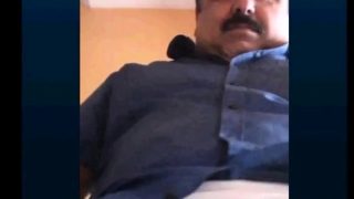 turkish grandpa shows his beautiful cock and balls