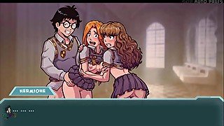 Akabur's Star Channel 34 Uncensored Guide Part 64 Group Fucking in Hogwarts