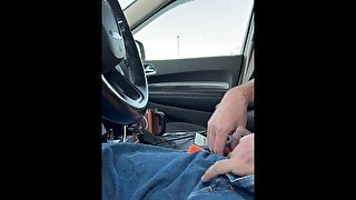 Masturbating in a very busy medical office parking lot