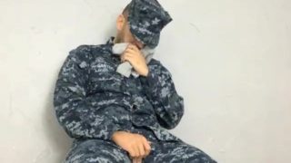 Navy Socksniffer Jerks off