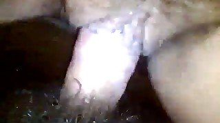 Russian used whorable mature bitch got her hairy pussy fucked at home