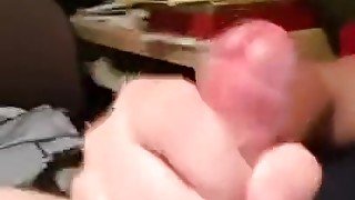 Teenage guy wanking his big uncut cock CUMSHOT