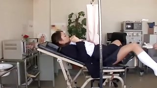 Hidden cam video with an asian twat examined by gynecologist