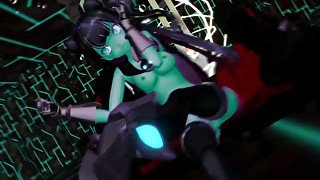 Kancolle Light Cruiser Demon Hentai Nude Dance Monster Girl MMD 3D Dark Green Body Color Edit Smixix