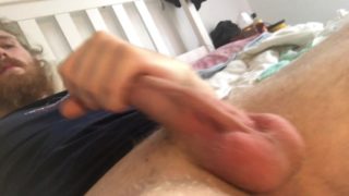 Watch my big cock hot and hard cumming hard on my t-shirt!