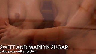 Massage Rooms Marilyn Sugar and cute Romanian romantic pussy eating fun