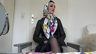 New satin headscarves worn elegantly