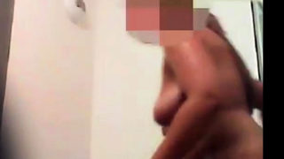 voyeur girl with big tits in the bathroom