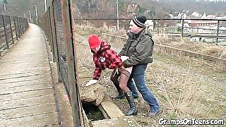 Gramps Fetish Teen 18+ Sucks Dick And Gets Fucked