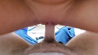 Amateur POV Creampie at work.