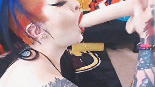 Punk Chick Masturbates Her Pierced Cunt