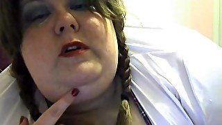 SSBBW school girl smoking