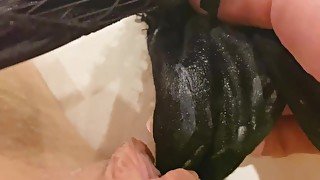 Dirty wet panties masturbation. I need to rub my clit against this stained fabric until I cum