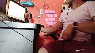 My student discovers me touching my cock