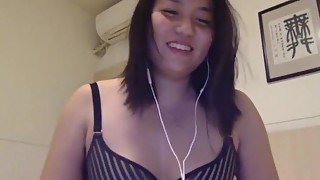 Chinese hairy girl spreads ass on 1