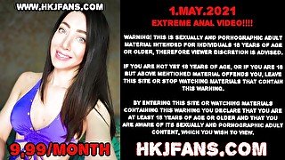 HKJFANS - Hotkinkyjo fist her ass, anal prolapse & open her butt with XO speculum