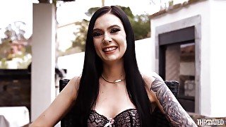 Gorgeous, tattooed brunette, Marley Brinx knows how to make a rock hard dick explode in her mouth