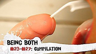 Being Both #23-#27 cumpilation - Five cum-sessions back to back. a cum-feast!